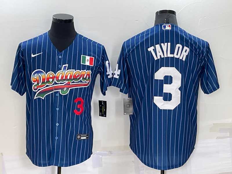 Los Angeles Dodgers3 Chris Taylor Number Rainbow Blue Red Pinstripe Mexico Cool Base Nike Jersey,We sell and wholesale Los Angeles Dodgers3 Chris Taylor Number Rainbow Blue Red Pinstripe Mexico Cool Base Nike Jersey on line form chian!